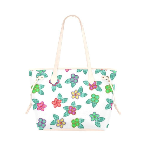 Berry Flowers White Clover Canvas Tote Bag (Model 1661) Clover Canvas Tote Bag (1661) e-joyer 