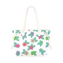 Load image into Gallery viewer, Berry Flowers White Clover Canvas Tote Bag (Model 1661) Clover Canvas Tote Bag (1661) e-joyer 
