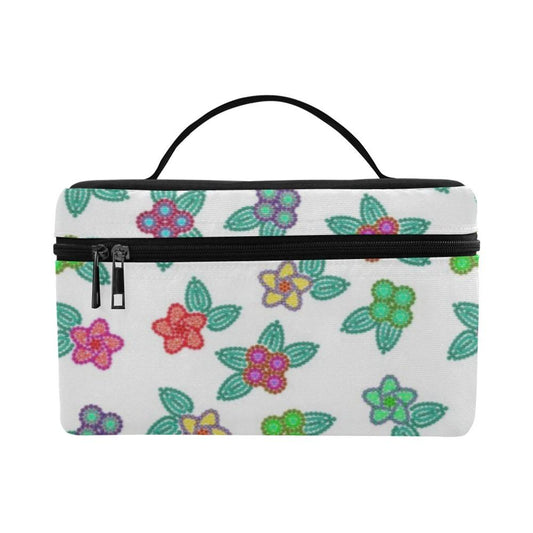 Berry Flowers White Cosmetic Bag/Large (Model 1658) Cosmetic Bag e-joyer 