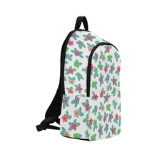 Load image into Gallery viewer, Berry Flowers White Fabric Backpack for Adult (Model 1659) Casual Backpack for Adult (1659) e-joyer 
