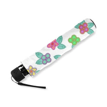 Load image into Gallery viewer, Berry Flowers White Foldable Umbrella (Model U01) Foldable Umbrella e-joyer 
