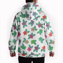 Load image into Gallery viewer, Berry Flowers White Hoodie with Face Cover 49 Dzine 
