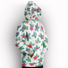 Load image into Gallery viewer, Berry Flowers White Hoodie with Face Cover 49 Dzine 
