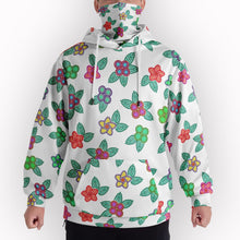 Load image into Gallery viewer, Berry Flowers White Hoodie with Face Cover 49 Dzine 
