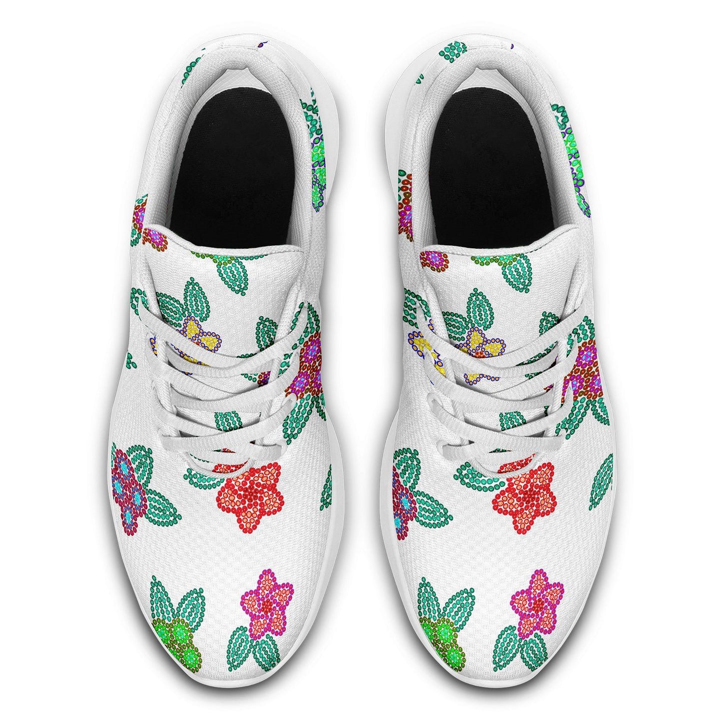 Berry Flowers White Ikkaayi Sport Sneakers ikkaayi Herman 