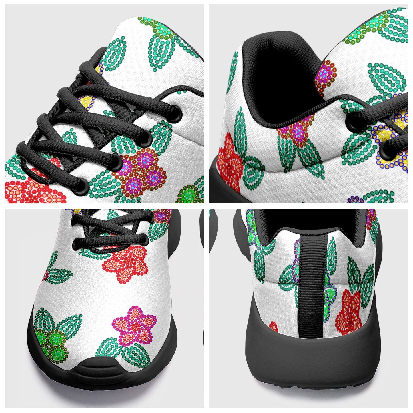 Berry Flowers White Ikkaayi Sport Sneakers ikkaayi Herman 