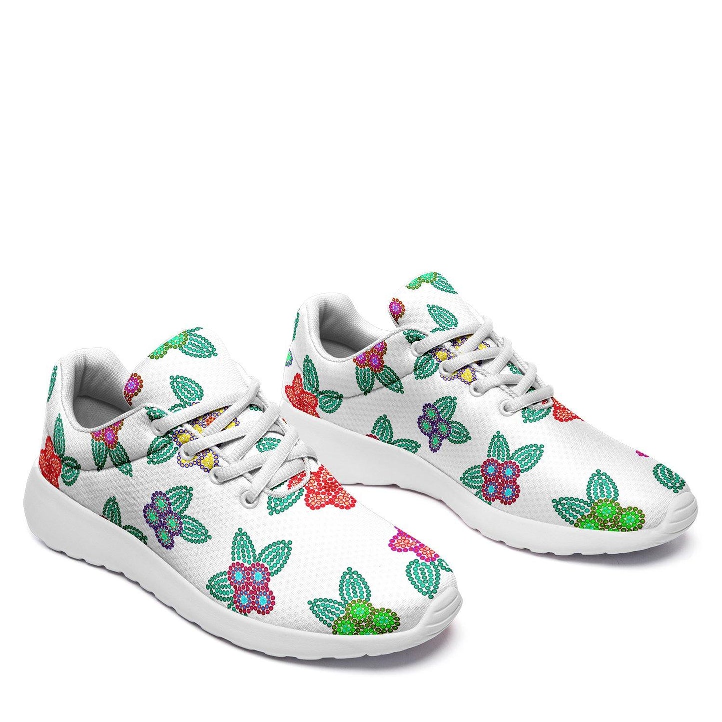 Berry Flowers White Ikkaayi Sport Sneakers ikkaayi Herman 