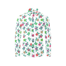 Load image into Gallery viewer, Berry Flowers White Men&#39;s All Over Print Casual Dress Shirt (Model T61) Men&#39;s Dress Shirt (T61) e-joyer 
