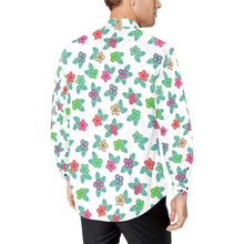 Load image into Gallery viewer, Berry Flowers White Men&#39;s All Over Print Casual Dress Shirt (Model T61) Men&#39;s Dress Shirt (T61) e-joyer 
