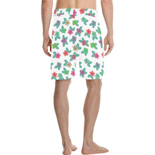 Load image into Gallery viewer, Berry Flowers White Men&#39;s All Over Print Casual Shorts (Model L23) short e-joyer 
