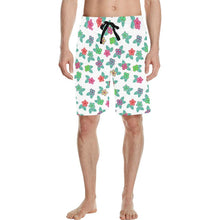 Load image into Gallery viewer, Berry Flowers White Men&#39;s All Over Print Casual Shorts (Model L23) short e-joyer 
