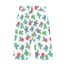 Load image into Gallery viewer, Berry Flowers White Men&#39;s All Over Print Casual Shorts (Model L23) short e-joyer 
