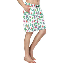 Load image into Gallery viewer, Berry Flowers White Men&#39;s All Over Print Casual Shorts (Model L23) short e-joyer 
