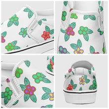 Load image into Gallery viewer, Berry Flowers White Otoyimm Canvas Slip On Shoes otoyimm Herman 
