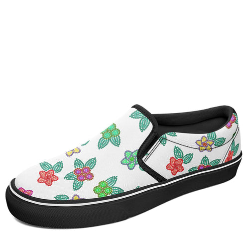 Berry Flowers White Otoyimm Canvas Slip On Shoes otoyimm Herman 