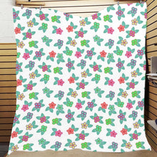 Load image into Gallery viewer, Berry Flowers White Quilt 70&quot;x80&quot; Quilt 70&quot;x80&quot; e-joyer 
