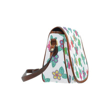 Load image into Gallery viewer, Berry Flowers White Saddle Bag/Large (Model 1649) bag e-joyer 
