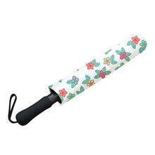 Load image into Gallery viewer, Berry Flowers White Semi-Automatic Foldable Umbrella (Model U05) Semi-Automatic Foldable Umbrella e-joyer 
