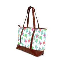 Load image into Gallery viewer, Berry Flowers White Tote Handbag (Model 1642) handbag e-joyer 
