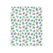 Load image into Gallery viewer, Berry Flowers White Ultra-Soft Micro Fleece Blanket 40&quot;x50&quot; Ultra-Soft Blanket 40&#39;&#39;x50&#39;&#39; e-joyer 
