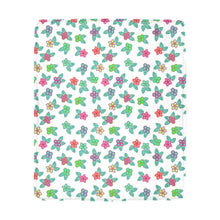 Load image into Gallery viewer, Berry Flowers White Ultra-Soft Micro Fleece Blanket 50&quot;x60&quot; Ultra-Soft Blanket 50&#39;&#39;x60&#39;&#39; e-joyer 
