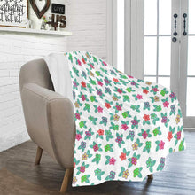 Load image into Gallery viewer, Berry Flowers White Ultra-Soft Micro Fleece Blanket 50&quot;x60&quot; Ultra-Soft Blanket 50&#39;&#39;x60&#39;&#39; e-joyer 
