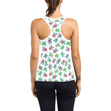 Load image into Gallery viewer, Berry Flowers White Women&#39;s Racerback Tank Top (Model T60) Racerback Tank Top (T60) e-joyer 
