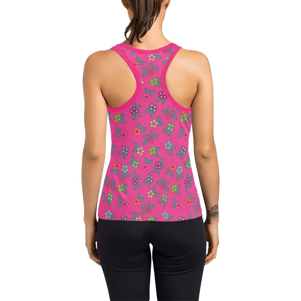 Berry Flowers Women's Racerback Tank Top (Model T60) Racerback Tank Top (T60) e-joyer 