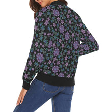 Load image into Gallery viewer, Berry Picking All Over Print Bomber Jacket for Women (Model H19) All Over Print Bomber Jacket for Women (H19) e-joyer 
