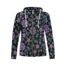 Load image into Gallery viewer, Berry Picking All Over Print Full Zip Hoodie for Women (Model H14) All Over Print Full Zip Hoodie for Women (H14) e-joyer 
