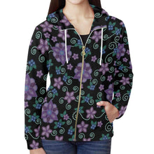 Load image into Gallery viewer, Berry Picking All Over Print Full Zip Hoodie for Women (Model H14) All Over Print Full Zip Hoodie for Women (H14) e-joyer 
