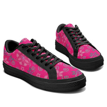 Load image into Gallery viewer, Berry Picking Pink Aapisi Low Top Canvas Shoes Black Sole aapisi Herman 
