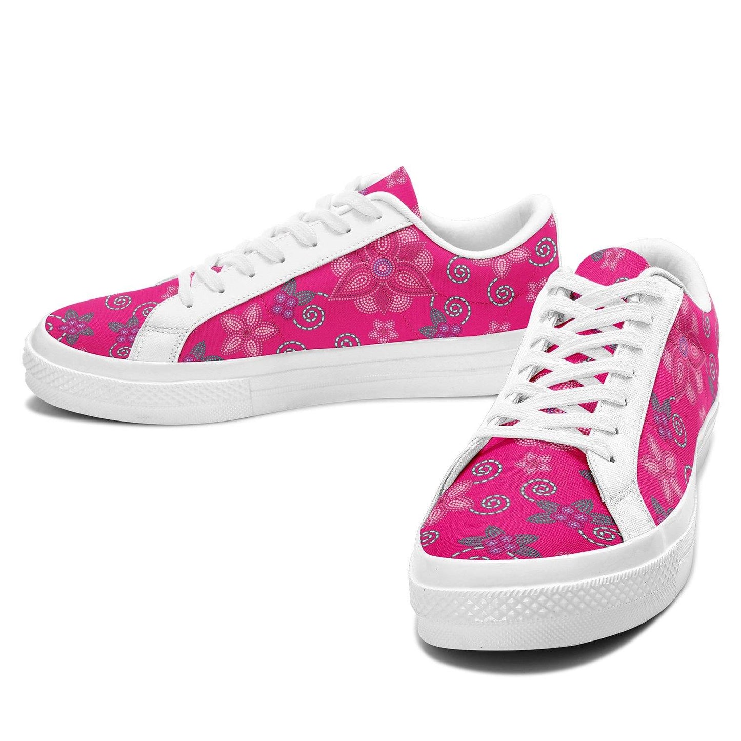 Berry Picking Pink Aapisi Low Top Canvas Shoes White Sole aapisi Herman 