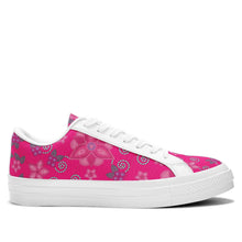 Load image into Gallery viewer, Berry Picking Pink Aapisi Low Top Canvas Shoes White Sole aapisi Herman 
