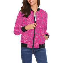 Load image into Gallery viewer, Berry Picking Pink All Over Print Bomber Jacket for Women (Model H19) All Over Print Bomber Jacket for Women (H19) e-joyer 
