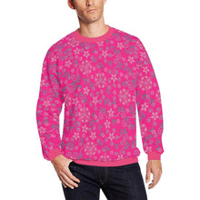 Load image into Gallery viewer, Berry Picking Pink All Over Print Crewneck Sweatshirt for Men (Model H18) shirt e-joyer 
