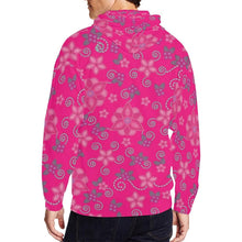 Load image into Gallery viewer, Berry Picking Pink All Over Print Full Zip Hoodie for Men (Model H14) All Over Print Full Zip Hoodie for Men (H14) e-joyer 
