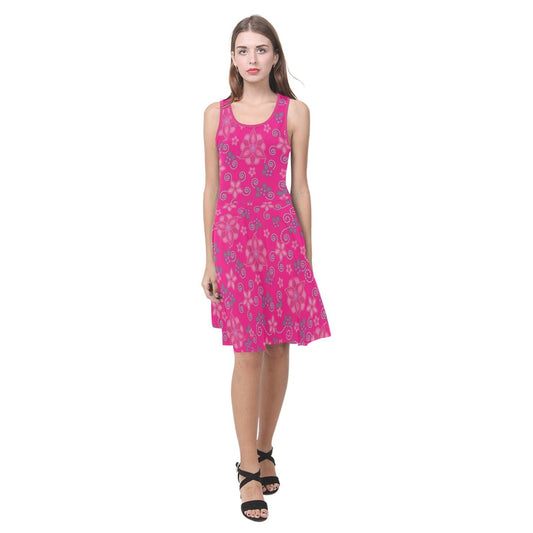 Berry Picking Pink Atalanta Sundress (Model D04) Atalanta Sundress (D04) e-joyer 