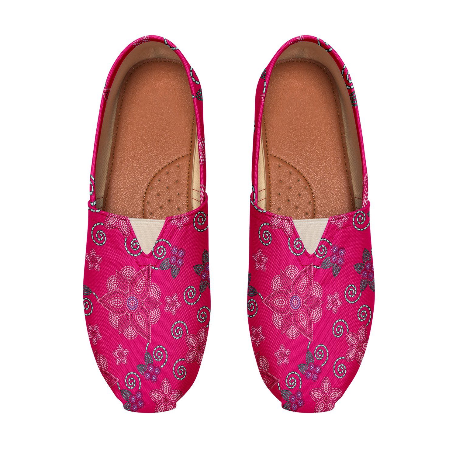 Berry Picking Pink Casual Unisex Slip On Shoe Herman 