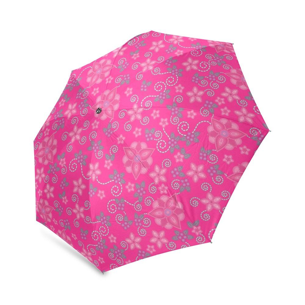 Berry Picking Pink Foldable Umbrella (Model U01) Foldable Umbrella e-joyer 