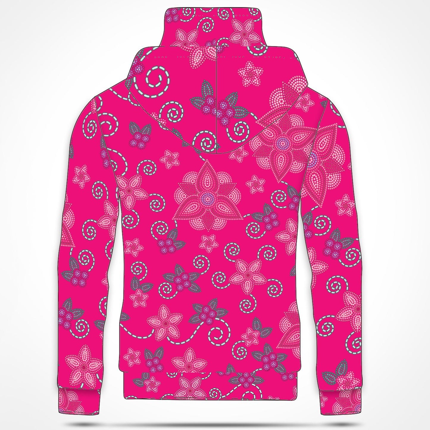 Berry Picking Pink Hoodie with Face Cover 49 Dzine 