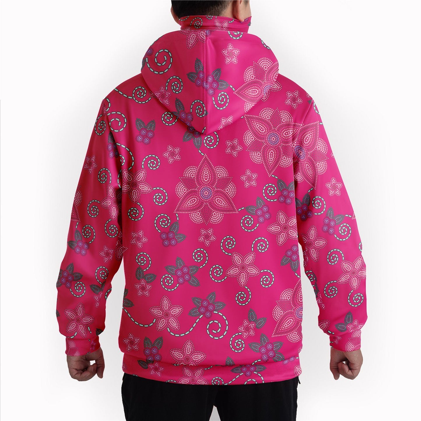 Berry Picking Pink Hoodie with Face Cover 49 Dzine 