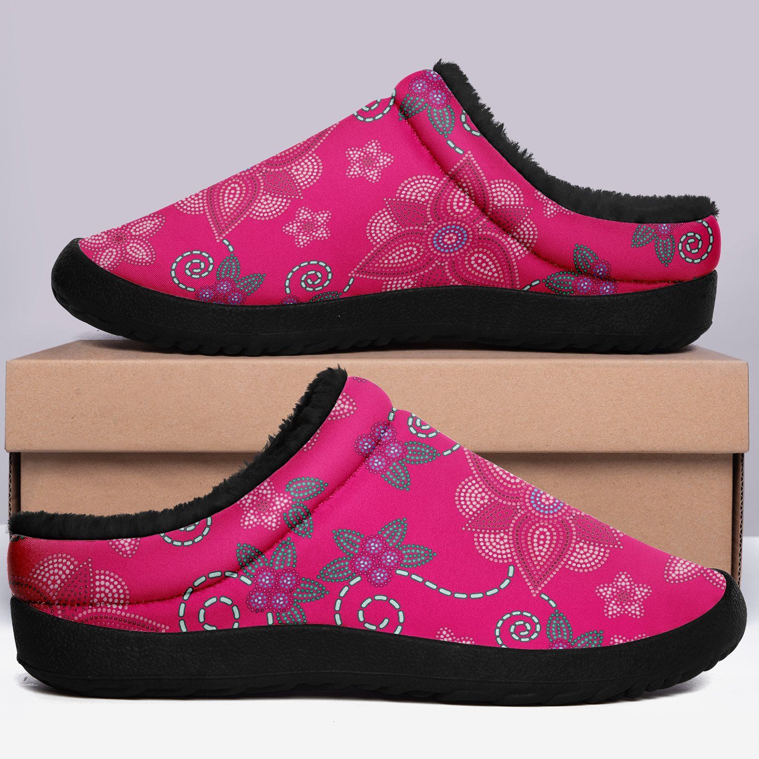 Berry Picking Pink Ikinnii Indoor Slipper 49 Dzine 