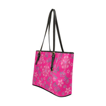 Load image into Gallery viewer, Berry Picking Pink Leather Tote Bag/Large (Model 1640) bag e-joyer 
