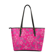 Load image into Gallery viewer, Berry Picking Pink Leather Tote Bag/Large (Model 1640) bag e-joyer 
