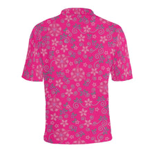 Load image into Gallery viewer, Berry Picking Pink Men&#39;s All Over Print Polo Shirt (Model T55) Men&#39;s Polo Shirt (Model T55) e-joyer 
