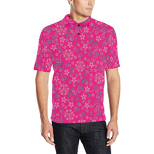 Load image into Gallery viewer, Berry Picking Pink Men&#39;s All Over Print Polo Shirt (Model T55) Men&#39;s Polo Shirt (Model T55) e-joyer 
