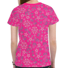 Load image into Gallery viewer, Berry Picking Pink New All Over Print T-shirt for Women (Model T45) tshirt e-joyer 
