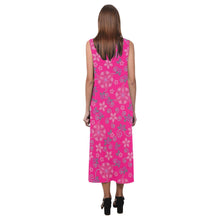 Load image into Gallery viewer, Berry Picking Pink Phaedra Sleeveless Open Fork Long Dress (Model D08) dress e-joyer 
