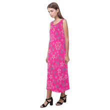 Load image into Gallery viewer, Berry Picking Pink Phaedra Sleeveless Open Fork Long Dress (Model D08) dress e-joyer 
